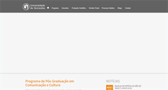 Desktop Screenshot of comunicacaoecultura.uniso.br