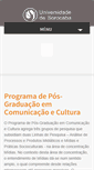 Mobile Screenshot of comunicacaoecultura.uniso.br