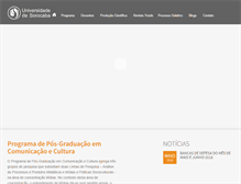 Tablet Screenshot of comunicacaoecultura.uniso.br